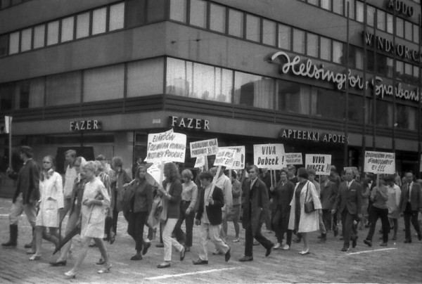 Unterstützerdemonstration 1968 in Helsinki